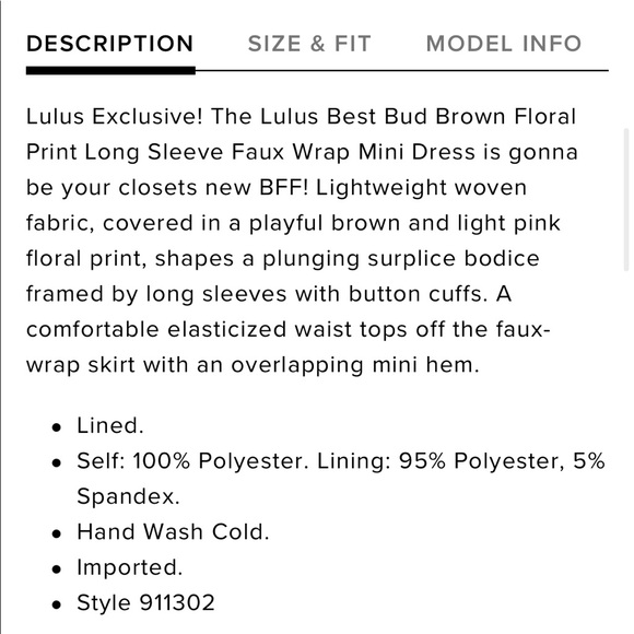 New Lulu’s Faux Wrap Dress - Picture 9 of 11